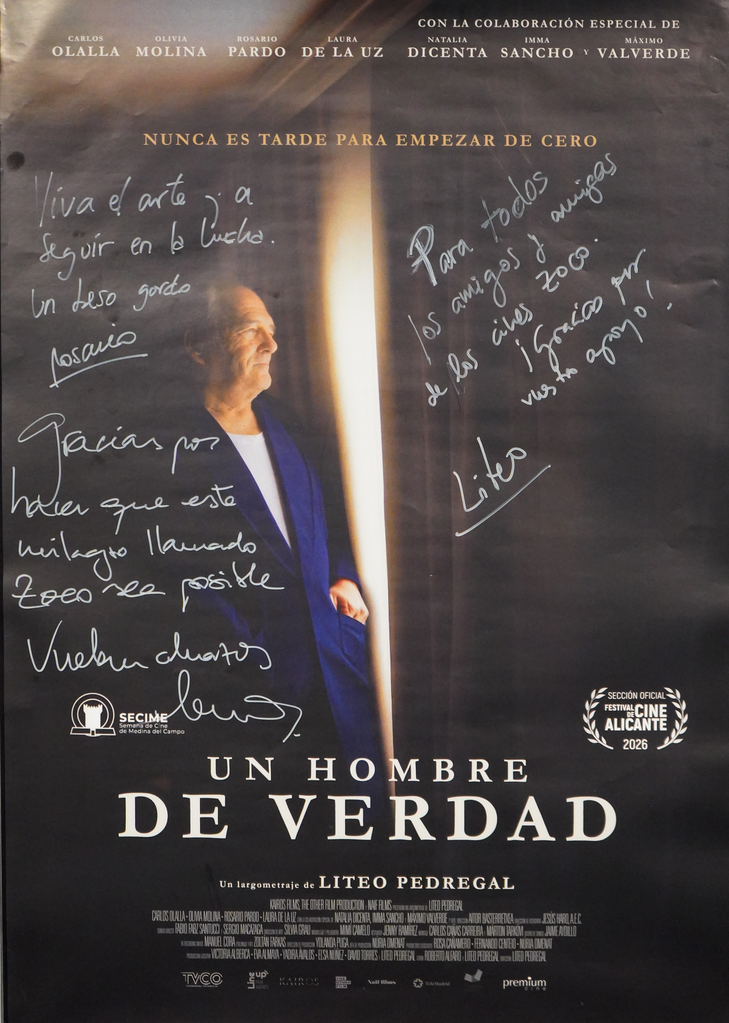 DIRECTORES EN EL ZOCO. LITEO PEDREGAL (director), CARLOS OLALLA y ROSARIO PARDO (actores) presentan «Un hombre de verdad»