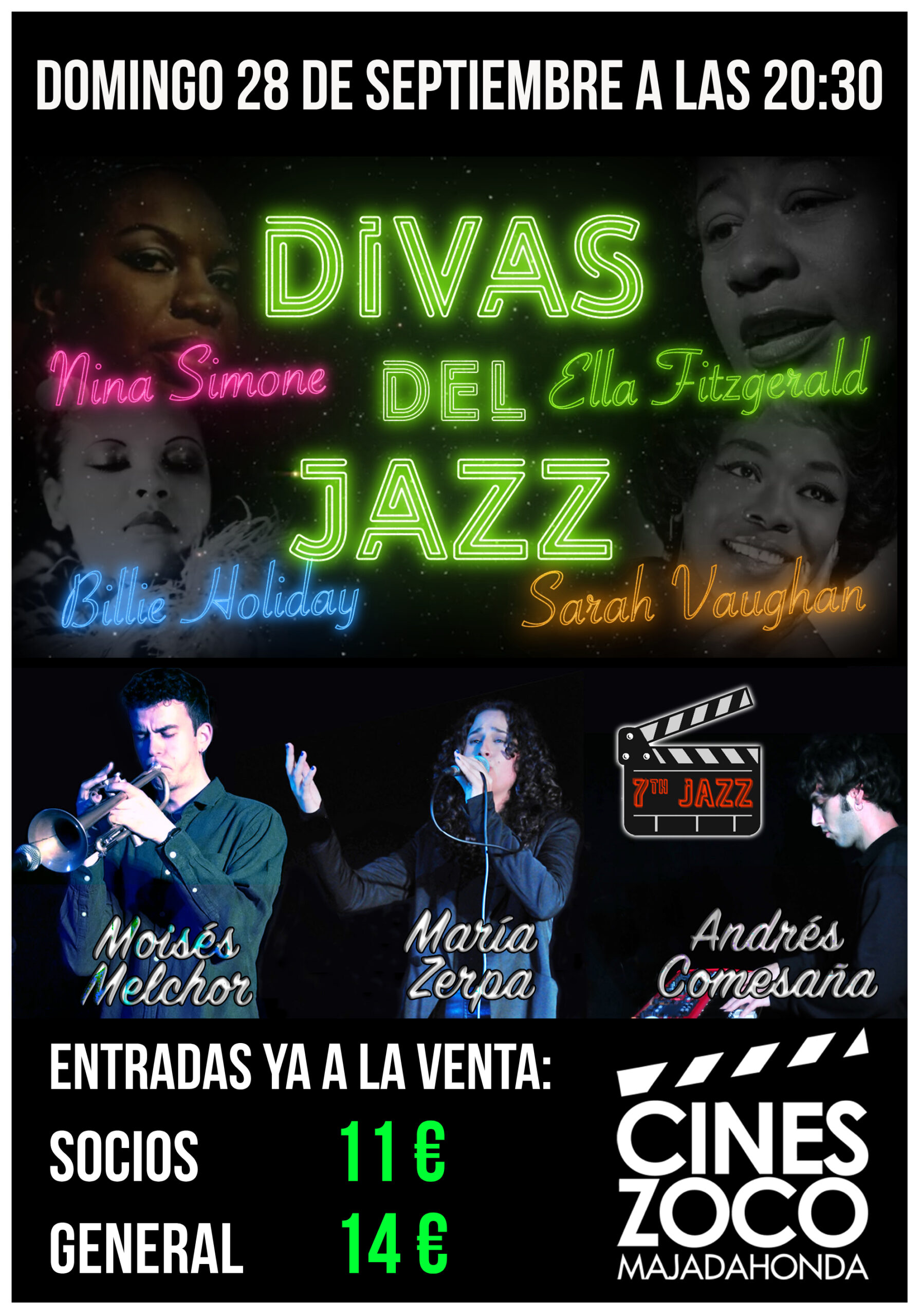 CONCIERTO DE JAZZ EN DIRECTO. Homenaje a las Divas del Jazz.