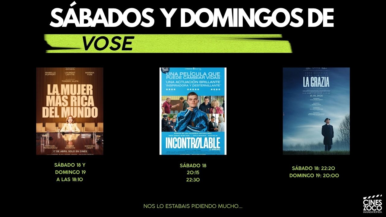 Un fin de semana para vivir el cine en versión original