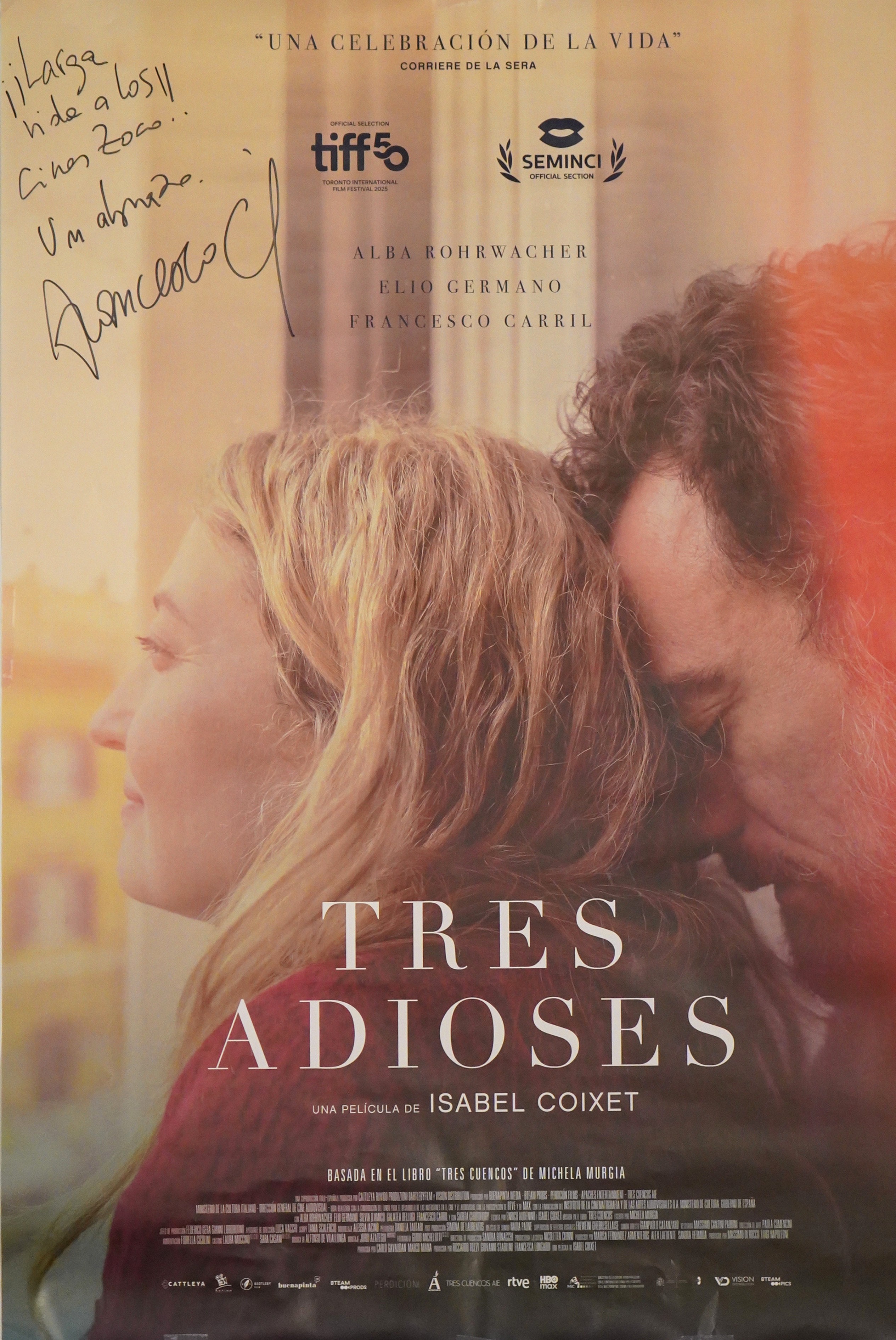 DIRECTORES EN EL ZOCO. FRANCESCO CARRIL (actor) presenta «Tres adioses»