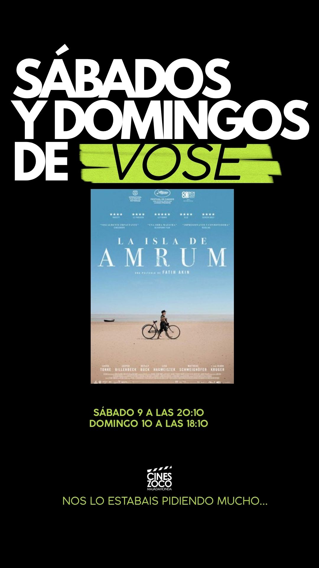 Un fin de semana para vivir el cine en versión original