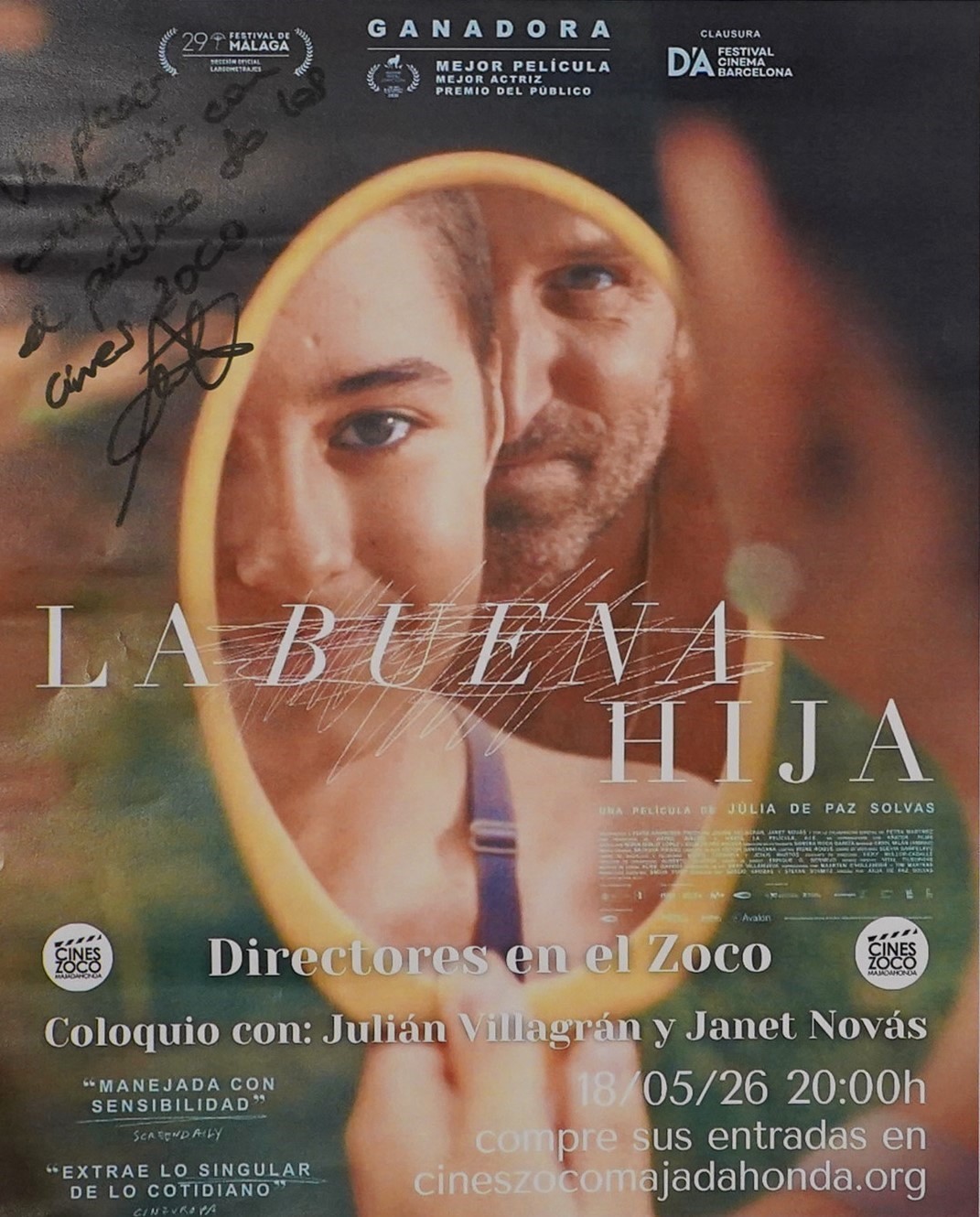 DIRECTORES EN EL ZOCO. JULIÁN VILLAGRÁN (actor) y JANET NOVÁS (actriz) presentan «La buena hija»